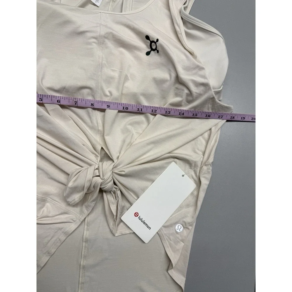 Lululemon Orange Theory Flow Y 2-in-1 Yoga Tank. White Opal. Sz 14. NWT - Picture 7 of 13